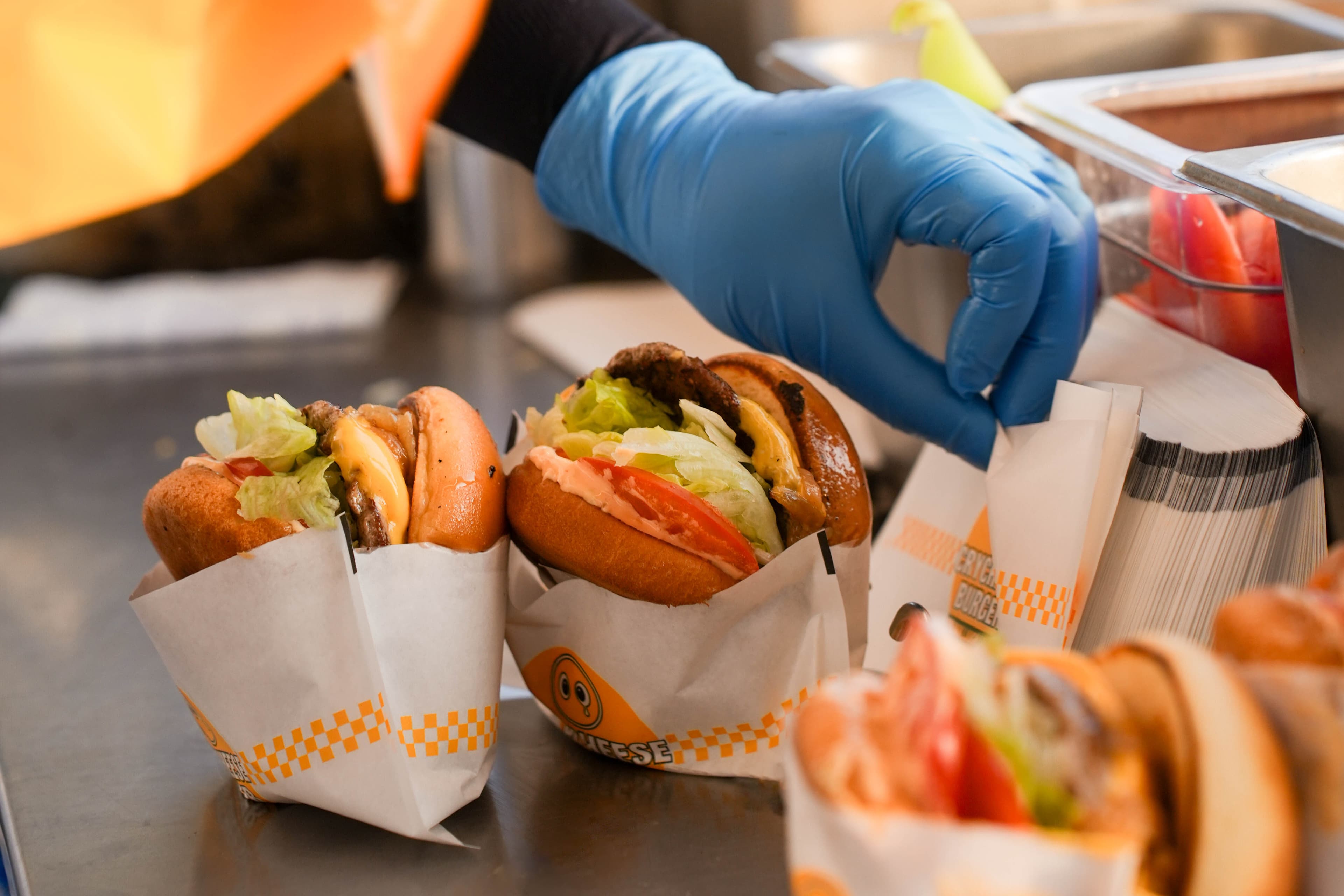 버거 조리 준비