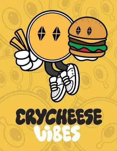 엉엉이가 버거를 들고 걷는 CRYCHEESE VIBES 일러스트